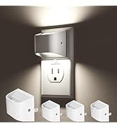 VOLISUN LED Night Light Cool White, 4 Pack Up and Down Night Lights Plug into Wall with Dusk to D...