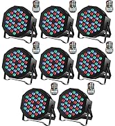 Rechargeable Stage Par Lights U`King RGB 36 LED Uplights Battery Powered with RGB 36W DJ Uplights...