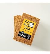 GrowByCoco Natural Coir Scrubber | Scourers for Deep Cleaning - Kitchen & Bathroom C...