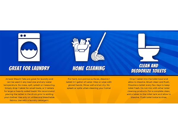 bleach tablets cleaning deodorizing