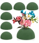 Goaste 6 Pack Half Ball Floral Foam, 5.5 x 3 Inch Green Dry Florist Foam, Half Round Flower Foam ...
