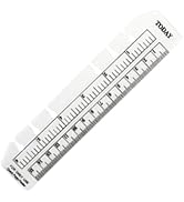 PVC Page Marker Snap-in Bookmark Ruler Binder A5/A6 Size 6-Hole Notebook Filler Clear Black Measu...