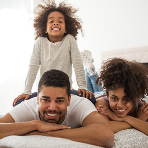 Family smiling