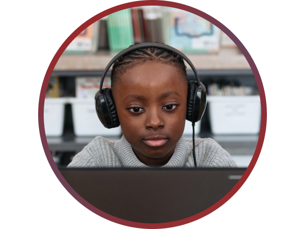 Grades 6-12 Headphones, adjustable headband