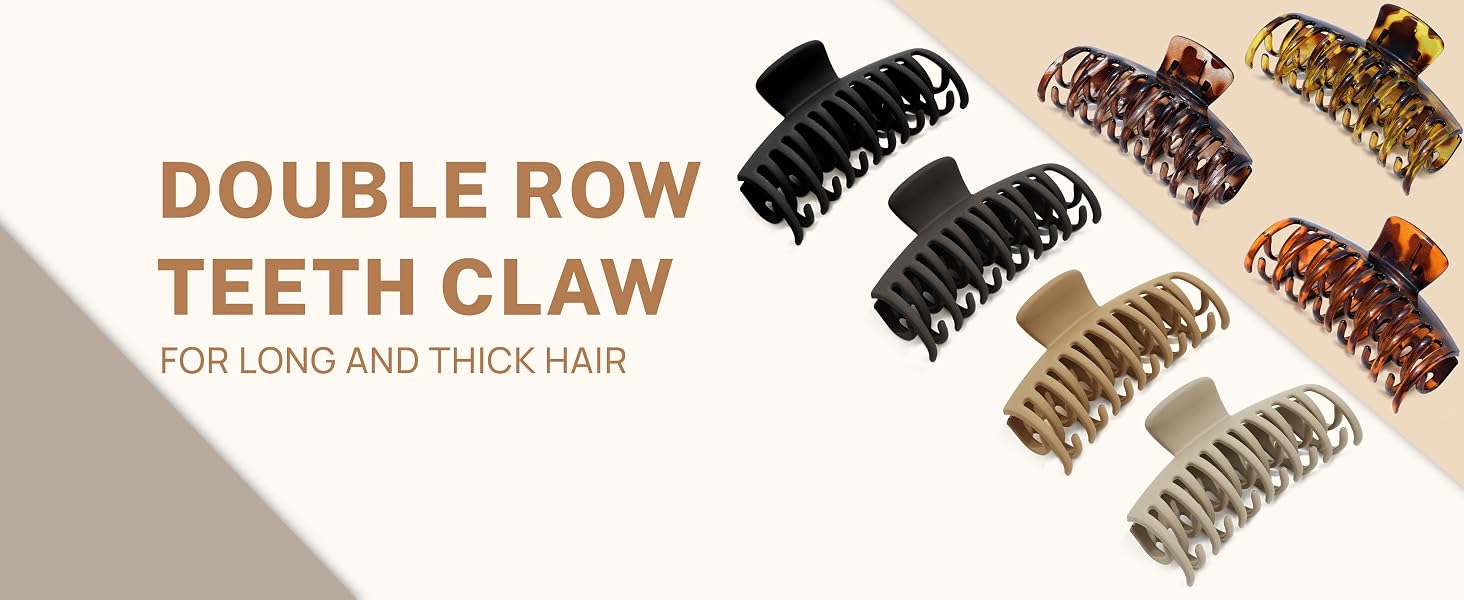 Double Row Teetch Claw Clip (1)