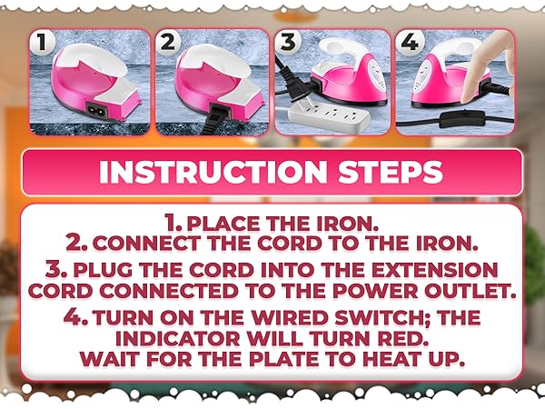 mini portable iron mini iron for patches mini steam iron for clothes small heat press iron