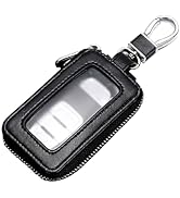 vvag Premium Car Key Fob Case Genuine Leather Car Smart Key fob Holder Car Remote Keychain Bag Un...