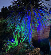 solar spotlgihts blue