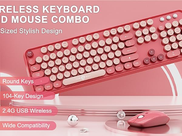 Wireless Keyboard and Mouse Combo