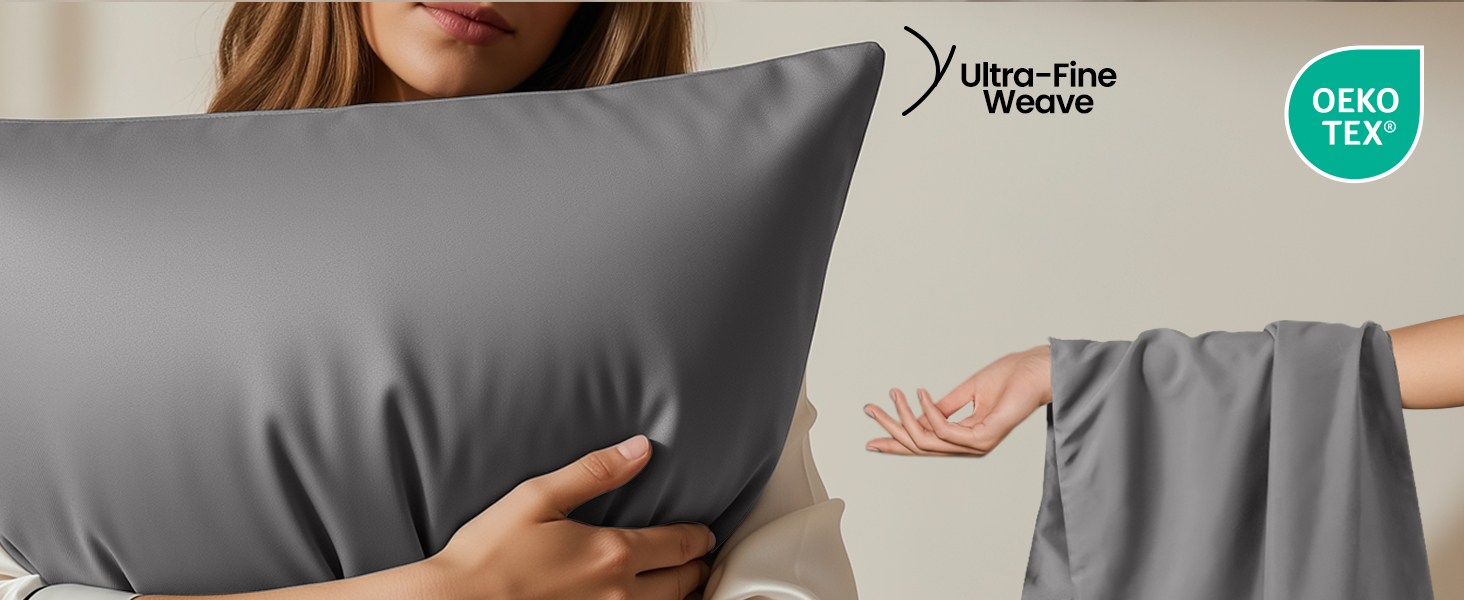 pillowcases, grey pillow cases, grey pillow cases set of 2, king pillow cases set of 2, pillow cases