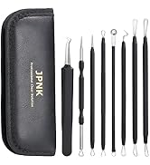 JPNK New Black 8PCS Blackhead Remover Comedones Extractor Acne Removal Kit for Blemish, Whitehead...