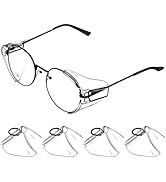 Mikikit 2 Pairs PC Safety Glasses Side Shields for Eyewear Protection