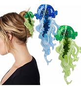 2 PCS Novelty Ocean Jellyfish Hair Claw Clip Fantasy Animal Hair Clips Cellulose Acetate Hairpin ...