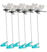 Lidengle Dragonfly Clips Black Dragon Fly Hat Clip Artificial Realistic 3D Dragonflies Garden Sta...