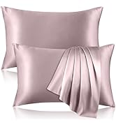 100% Pure Silk Pillowcase for Hair and Skin, Both Sides Mulberry Silk Pillowcases with Hidden Zip...