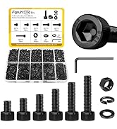 Fgruh 1200PCS M2 Screws with Nuts Assortment Kit, M2*4/6/8/10/12/16 mm, Hex Socket Head Cap Bolts...