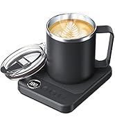Coffee Mug Warmer & Mug Set for Desk, Electric 36w Coffee Cup Warmer with Auto Shut Off, Timer. S...