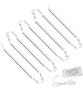 Cefrank Under Cabinet Lighting, 8pcs 12" V-Shape Linkable LED Light Bars for Kitchen Cabinet, Sho...