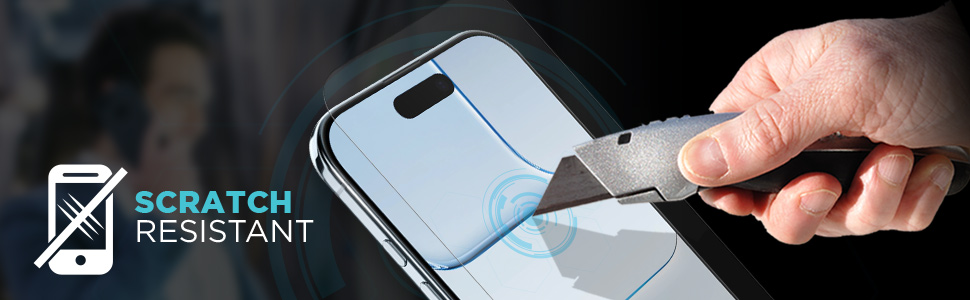 Tech Armor HD clear film screen protector for iPhone 17 Air withstanding scratch resistance test