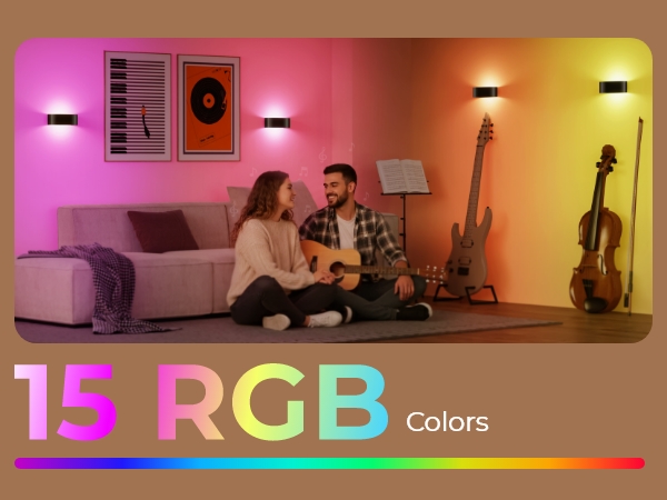 15 RGB Colors Motion Sensor Wall Light