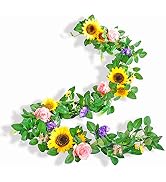 Naidiler Flower Garland, Rose Floral Garland for Boho Birthday Decorations Wedding Arch Decor, Fa...