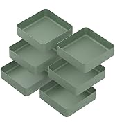 6 Pcs Stackable Drawer Organizer Set, 6.6" X 6.6" Square Plastic Vanity Drawer Organizers and Sto...