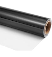 Ulmasinn Black Metallic Wrapping Paper, Solid Color Glossy Gift Wrapping Paper for Graduation, Mo...
