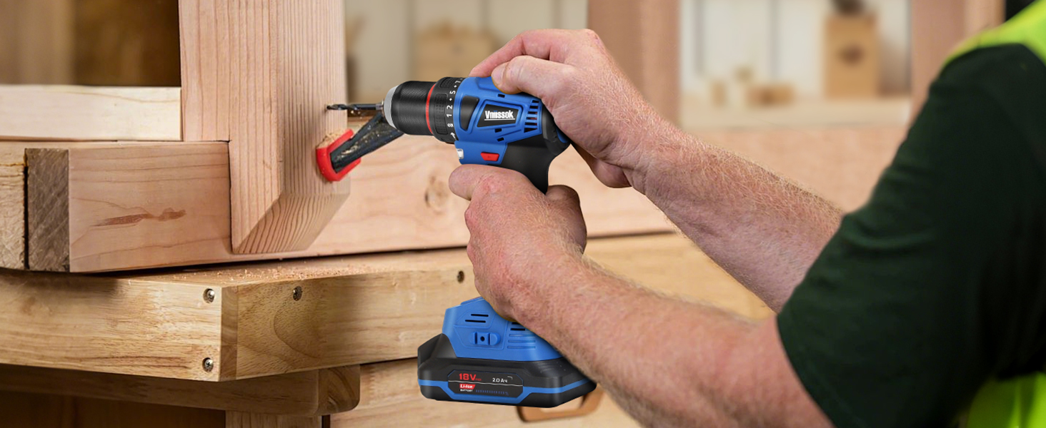 Cordless Drill Set, 18V Electric Power Drill with Battery And Charger Drill Driver Bits Kit