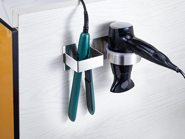 blow dryer and curling iron holder wall mounted