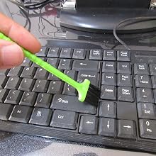 Computer keyboard cleaning brush, chassis fan cleaning brush, graphics card cleaning brush