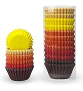 Mini 300-Count Cupcake Liners Cupcake Cups Food Grade 6 Solid Yellow Red Colors Cupcake Papers Ba...