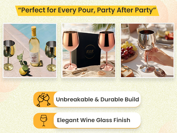Stainless Steel Wine Glasses