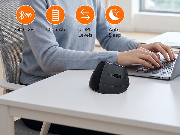bluetooth vertical mouse