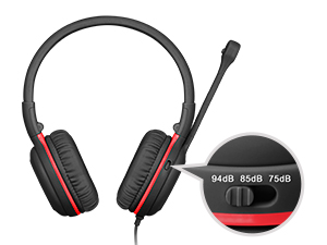 Stereo Headphones with Boom Mic