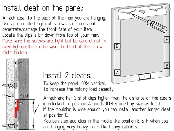 Install Panel Cleat