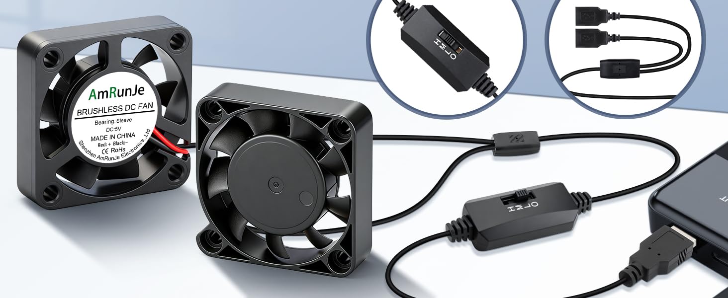 usb 40mm fan adjustable variable speed controller 5v for cpu computer playstation pc case xbox