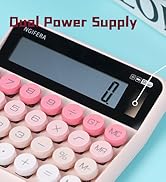 NGIFERA True Mechanical Switch Calculator,12 Digits, Large LCD Display,Big Buttons,Solar and Batt...