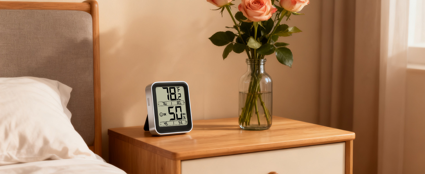 temperature and humidity monitor for bedroom