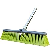 PHYEX 18" Push Broom with 47" Long Handle, Multi-Surface Floor Scrub Brush for Cleaning Deck, Pat...