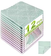 INFICRIME 12 Pcs Multipurpose Wire Dishwashing Rag, Upgraded Double-Layer Non-Scratch Wire Dish C...