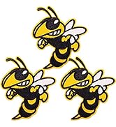 U-Sky Sew or Iron on Patches, 3pcs Hornet Angry Bee Embroidered Applique Patches for Kids Clothin...