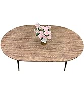 LIBERECOO Oval Tablecloth Vinyl Fitted Elastic Edge with Flannel Backing - Walnut Wood Pattern - ...