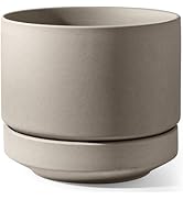 LE TAUCI 12 Inch Pots for Plants with Saucer | Ceramic Outdoor & Indoor Planter Pot for Plants | ...