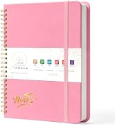 Lined Spiral College Ruled Journal Notebook,140 Pages,A5(5.9" x 8.3") | Pink,Hardcover,for Men & ...
