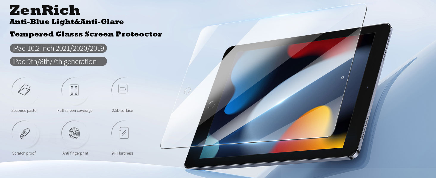 iPad 9th generation anti blue light screen protector