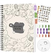 Blank Recipe Book to Write in Your Own Recipes, Waterproof Tear-Resistant Sprial Hardcover Blank ...