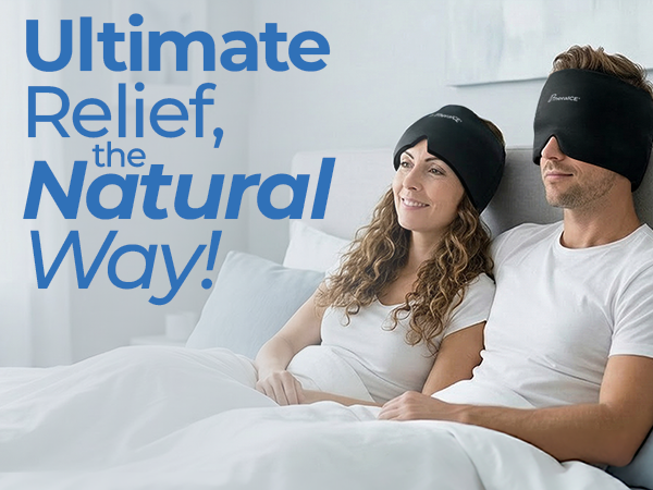 TheraICE Headache Hat migraine mask—cooling therapy for pain, tension, sinus, puffy eyes