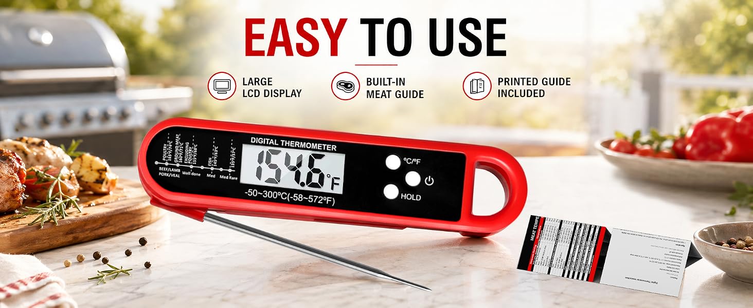 kitchen thermometer for cooking instant meat thermometer digital food temperature thermometer