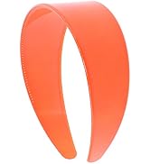 Motique Accessories Orange 2 Inch Hard Plastic Headband with Teeth Women and Girls wide Hair band