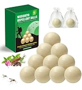 12 PCS Mosquito Repellent Balls, Plant-Based Formula Mosquito Repellent Outdoor Patio Garden Camp...